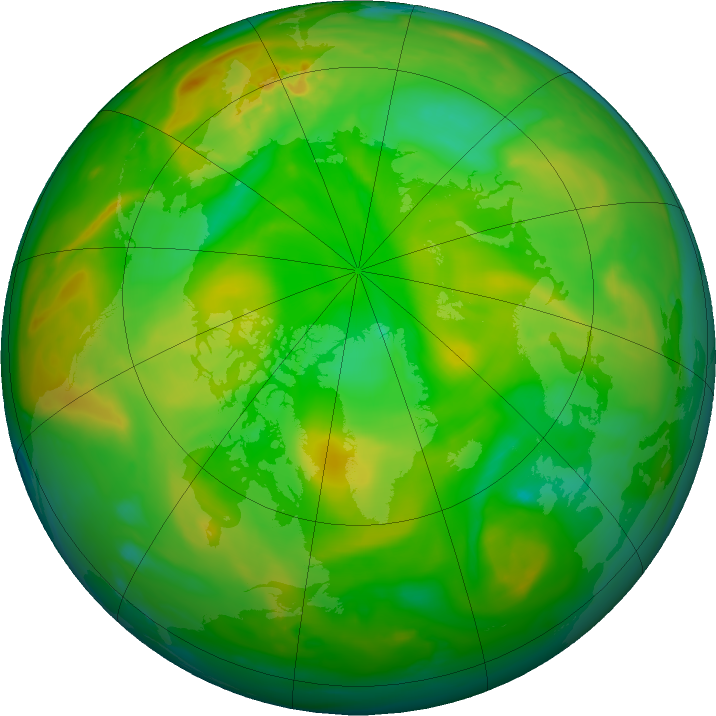 Arctic ozone map for 28 June 2019